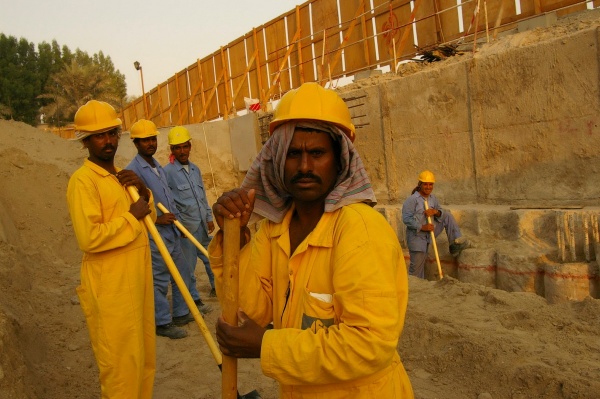 Inside a construction site at Dubai marina